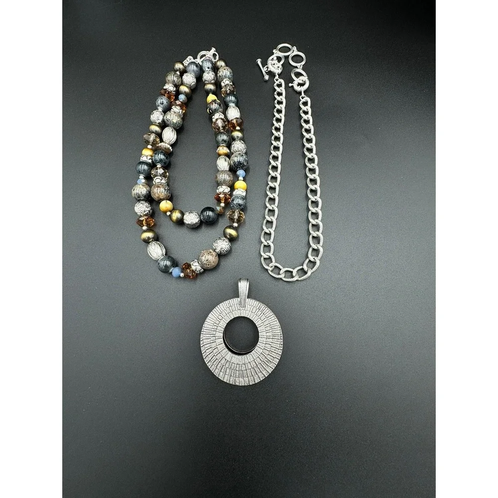 Premier Designs Top Notch Layered Convertible Multicolor Beaded‎ Chain Necklace